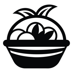 Vector illustration icon design: bowl of fresh vegetables