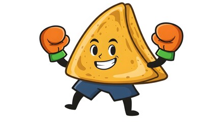 Happy Empanada Mascot Boxing Gloves