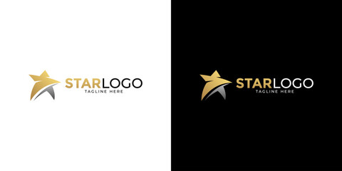 Modern gold star logo design vector. Stars logo design concept. Creative star logo template