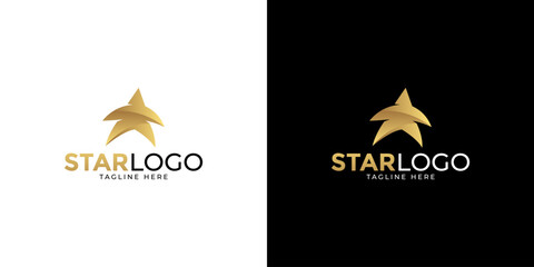 Modern gold star logo design vector. Stars logo design concept. Creative star logo template