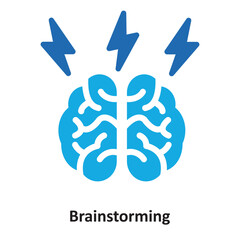 Brainstorming Vector Icon which can easily modify or edit