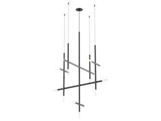 JAX 15-003 , Brass -Black-Silver / Clear crystal , Elegant Lighting Fixture Against white bachground 