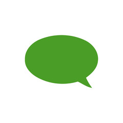 Simple Green Oval Speech Bubble Icon