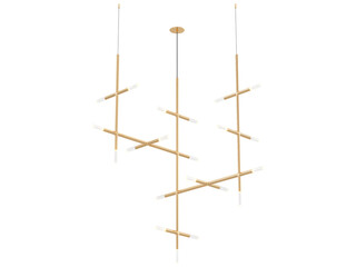 JAX 21-002 , Brass -Black-Silver / Clear crystal , Elegant Lighting Fixture Against white...