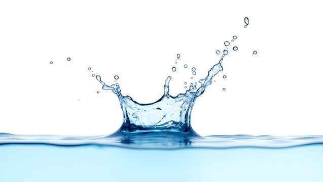 High-Resolution Blue Water Splash Isolated on Transparent Background,water splash isolated
