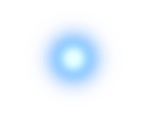 Blue Gradient Circle Blur Glowing Light on Transparent Background