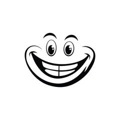 Happy Smiley Face Vector &ndash; Cheerful Expression Icon for Fun, Emotion, and Digital Design Smiling Face Illustration &ndash; Cute and Positive Emoji Symbol for Apps, Kids, and Communication

