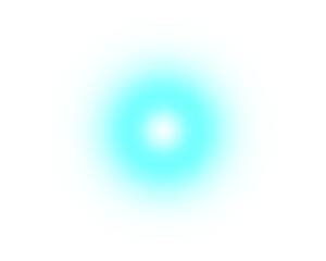 Blue Gradient Circle Blur Glowing Light on Transparent Background