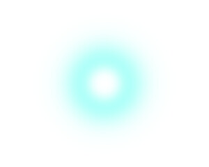 Blue Gradient Circle Blur Glowing Light on Transparent Background