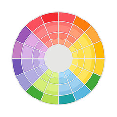 Obraz premium Color Wheel with Primary, Secondary, and Tertiary Colors