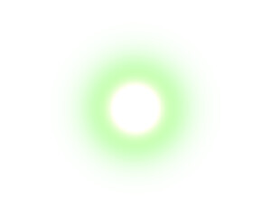Green Gradient Circle Blur Glowing Light Isolated on Transparent Background