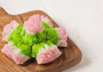 Carabikang is a snack, made from a mixture of rice flour, eggs, warm coconut milk and granulated sugar