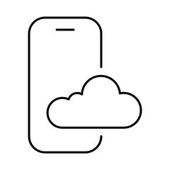 Smartphone Blue Line Editable Stroke Icon. Mobile Phone Functions, Settings, Technology, Apps, Security, Shopping, Mobile Wallet, Marketing, Promotion, Communication Vector Illustration