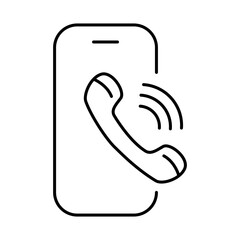 Smartphone Blue Line Editable Stroke Icon. Mobile Phone Functions, Settings, Technology, Apps, Security, Shopping, Mobile Wallet, Marketing, Promotion, Communication Vector Illustration