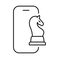 Smartphone Blue Line Editable Stroke Icon. Mobile Phone Functions, Settings, Technology, Apps, Security, Shopping, Mobile Wallet, Marketing, Promotion, Communication Vector Illustration