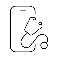 Smartphone Blue Line Editable Stroke Icon. Mobile Phone Functions, Settings, Technology, Apps, Security, Shopping, Mobile Wallet, Marketing, Promotion, Communication Vector Illustration