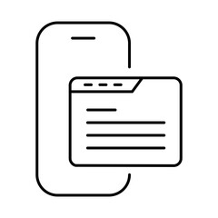 Smartphone Blue Line Editable Stroke Icon. Mobile Phone Functions, Settings, Technology, Apps, Security, Shopping, Mobile Wallet, Marketing, Promotion, Communication Vector Illustration