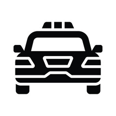 Ready to use glyph icon of city cab