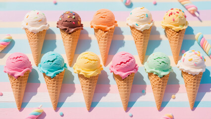 Cool and delicious summer ice cream