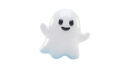 Pixelated Ghost A Friendly Spectral Figure isolated on transparent baackground