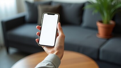 Man holding a smart blank display tablet for business communication