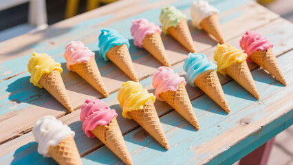 Cool and delicious summer ice cream