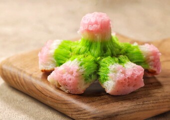 Carabikang is a snack, made from a mixture of rice flour, eggs, warm coconut milk and granulated sugar