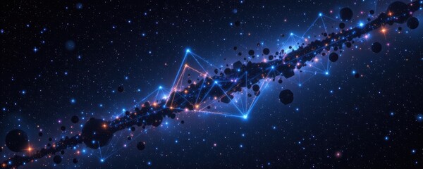 a constellation slowly changing shape is used by advanced lifeforms as long distance communication between galaxies.