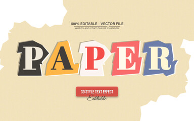 Ransom Note Paper Text Effect Editable