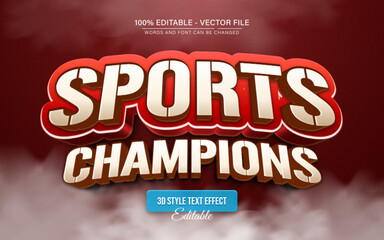 Sports Champions 3D Text Effect Editable