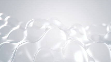 Abstract Smooth White Translucent Bubbles Background