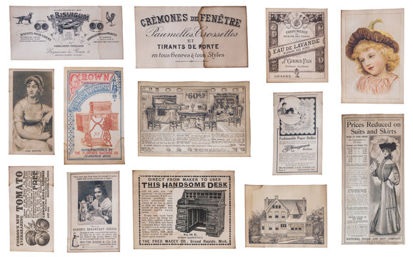 vintage ephemera, paper-based items originally meant to be used brief-cards, tickets, ads&mdash;that over time gain collectible or historical value, authentic glimpses of past daily life