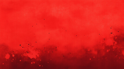 Abstract Red Grunge Texture with Dark Splatters