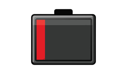 Low battery icon indicating power depletion and need for recharge