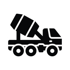 Grab this glyph icon of rotating cement truck