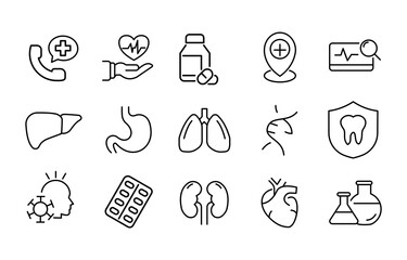 set of medical icons