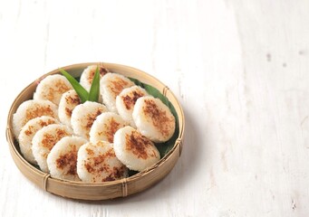 Wingko Babat is a traditional Indonesian food. Wingko is a type of cake made from young coconut, glutinous rice flour and sugar