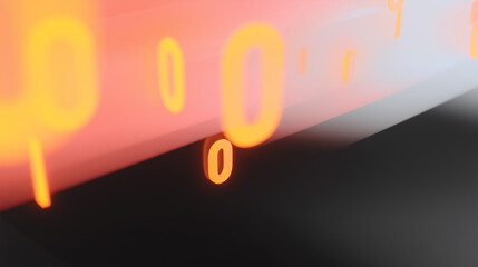 Illuminated Binary Code Stream with Zeroes and Ones