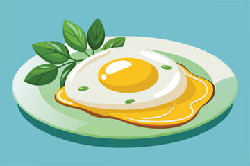 Delicious Fried Egg with Basil A Perfect Start to Your Day
