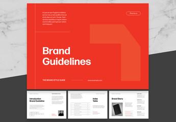 Orange And Black Brand Guideline Landscape