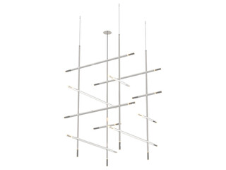 JAX 24-003 , Brass -Black-Silver / Clear crystal , Elegant Lighting Fixture Against black bachground 