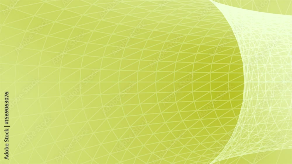 Poster yellow color lines and dots mesh pattern flyling through 3d tunnel modern design loop able geometric