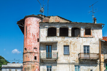 The town of Venasca in the Italian Piedmont