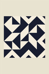 Geometric Bauhaus Posters with Abstract Patterns Vector Mosaic Modern Backgrounds Scandinavian or Swiss Bauhaus Color Art and Shapes Patterns Wall Art Decor Design Vector