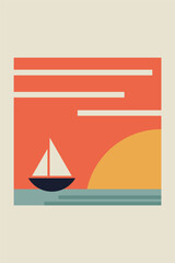 Geometric Bauhaus Posters with Abstract Patterns Vector Mosaic Modern Backgrounds Scandinavian or Swiss Bauhaus Color Art and Shapes Patterns Wall Art Decor Design Vector