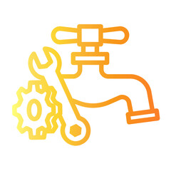 plumber Line Gradient Icon