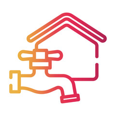plumber Line Gradient Icon