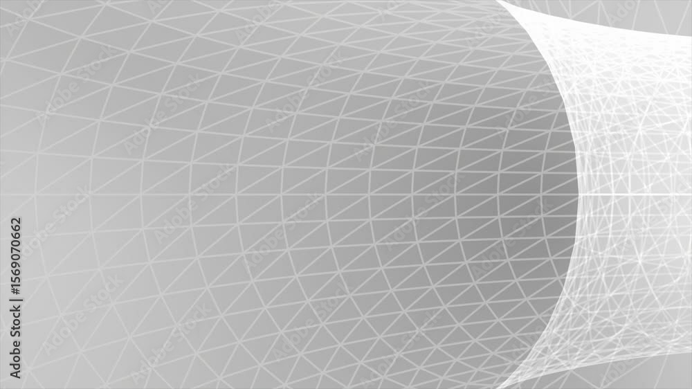Poster white and black color lines and dots mesh pattern flyling through 3d tunnel modern design loop able 