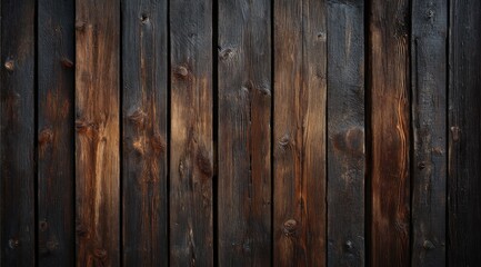 Naklejka premium Rustic Wooden Planks with Varied Grain Textures