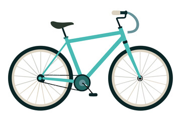 Teal Urban Bicycle A Stylish and Efficient Ride for City Commuting